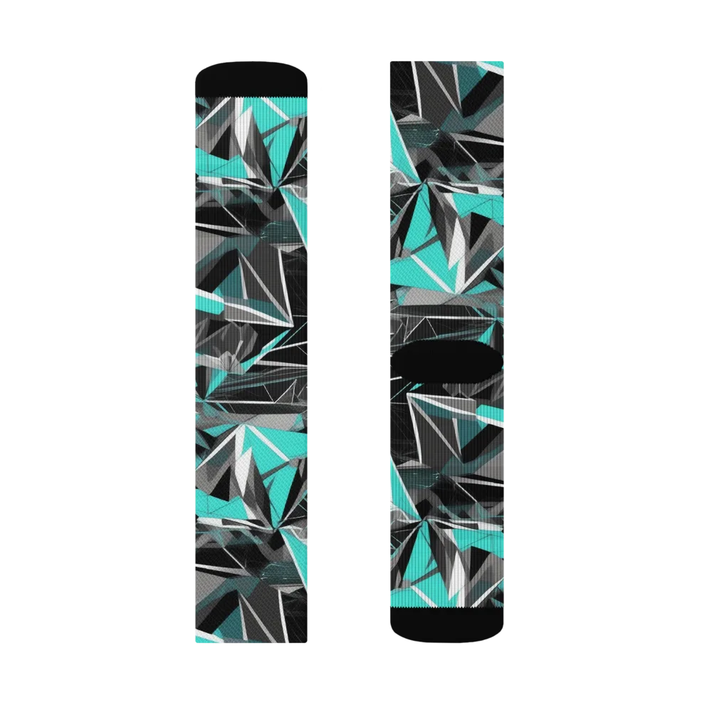 Carbon Crystal on Socks — Right Sock