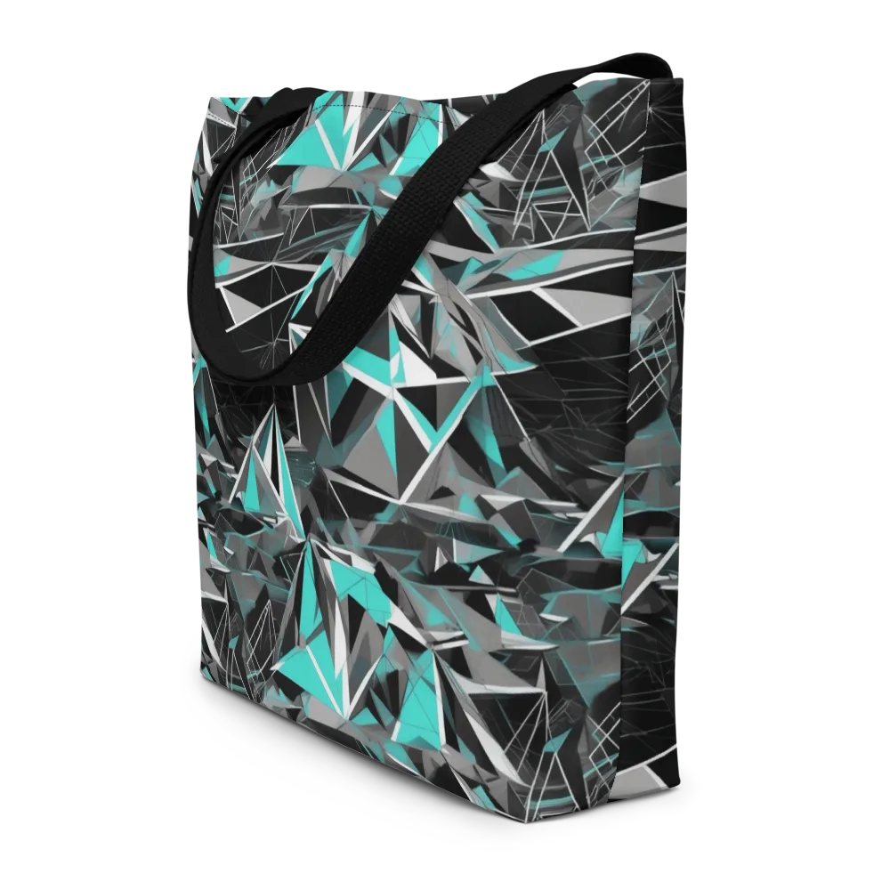 Carbon Crystal on Large Tote Bag W/ Pocket — Front