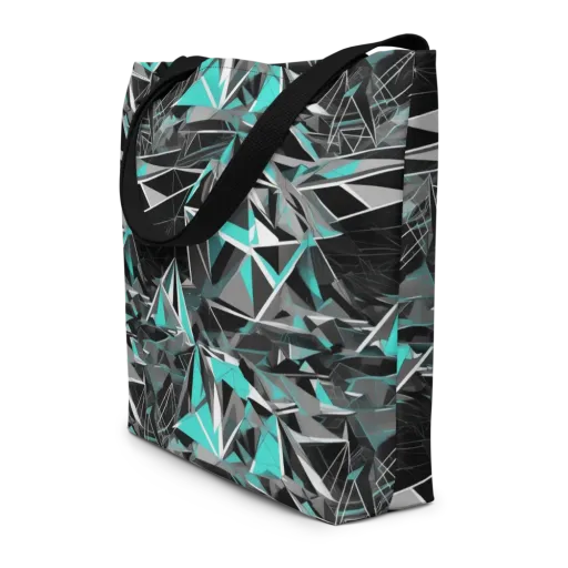 Carbon Crystal on a Large Tote Bag W/ Pocket
