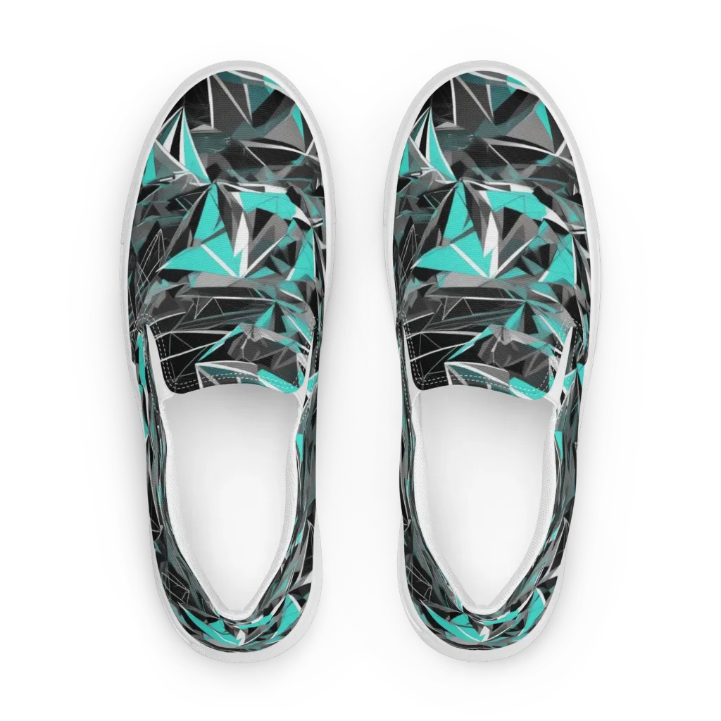 Carbon Crystal on Women's Slip-On Canvas Shoes — Front
