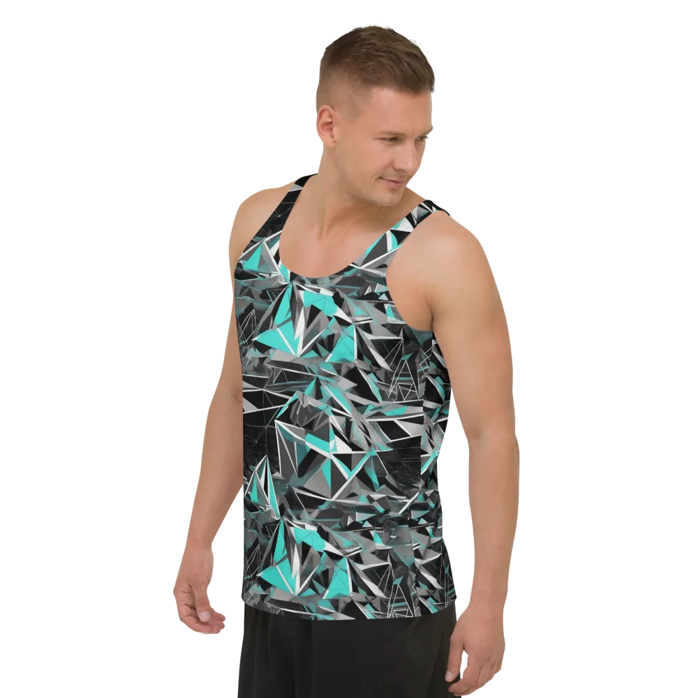Carbon Crystal on Men's Tank Top — Left Front