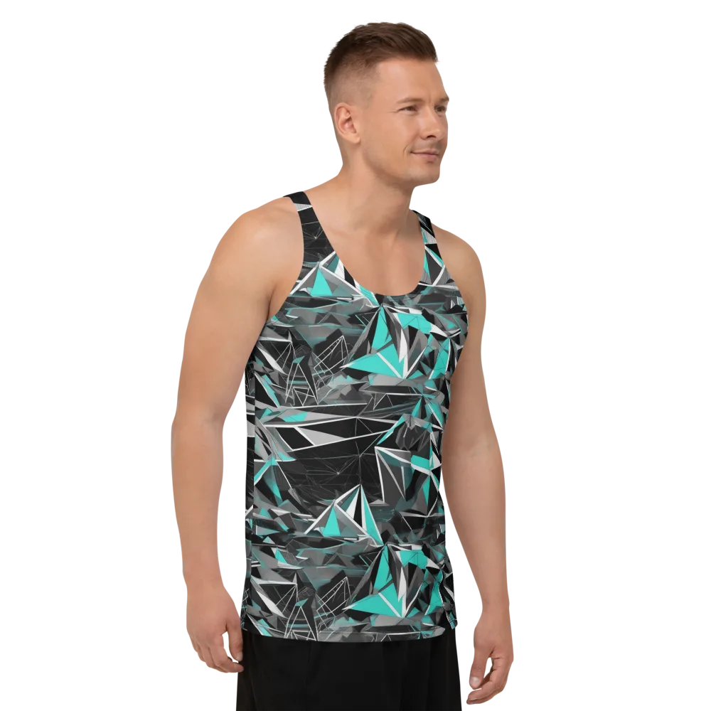 Carbon Crystal on Men's Tank Top — Right Front