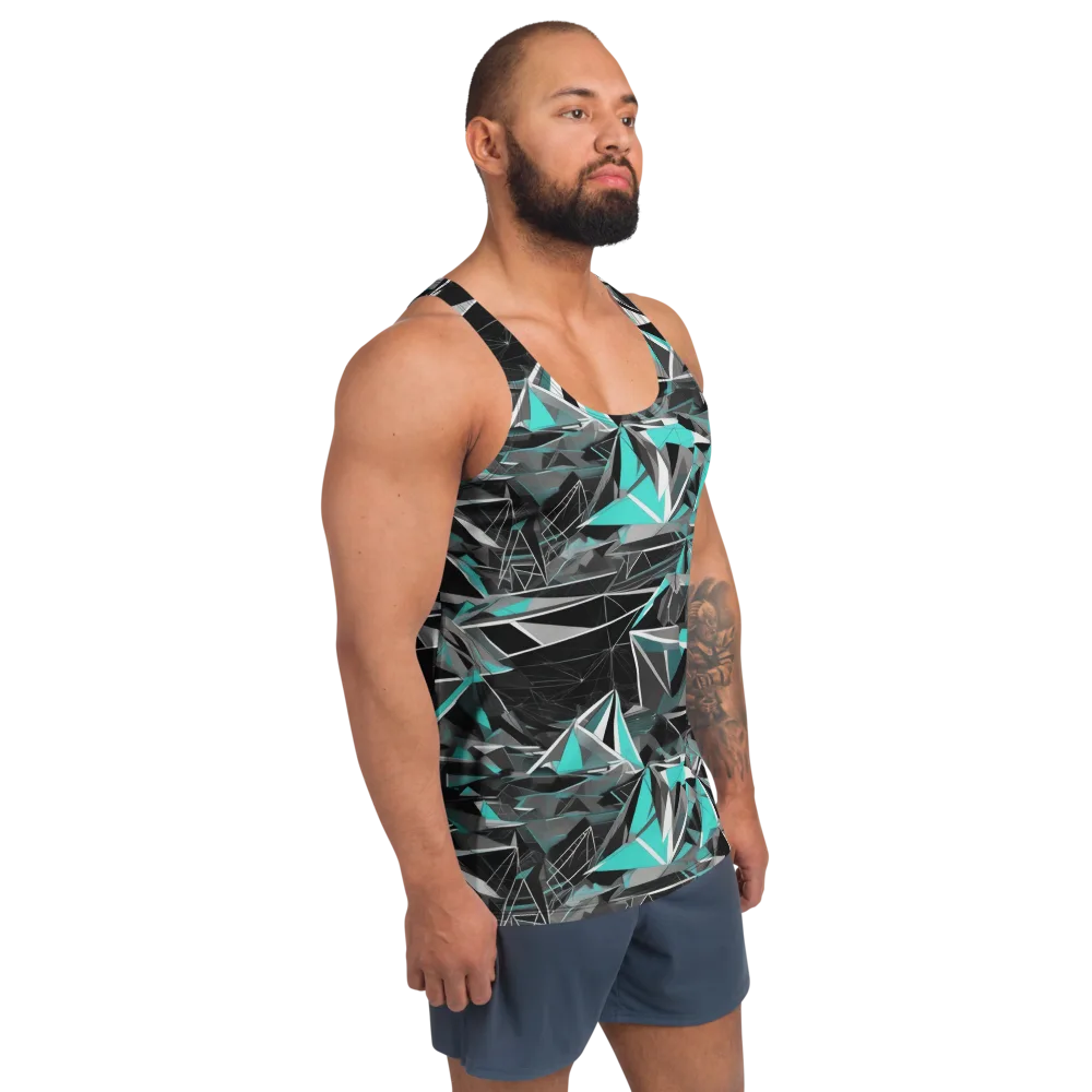 Carbon Crystal on Men's Tank Top — Right Front