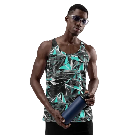 Carbon Crystal on a Men's Tank Top