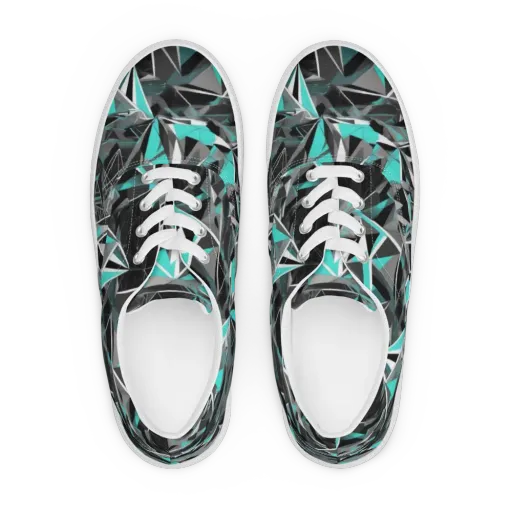 Carbon Crystal on a Men's Lace-Up Canvas Shoes