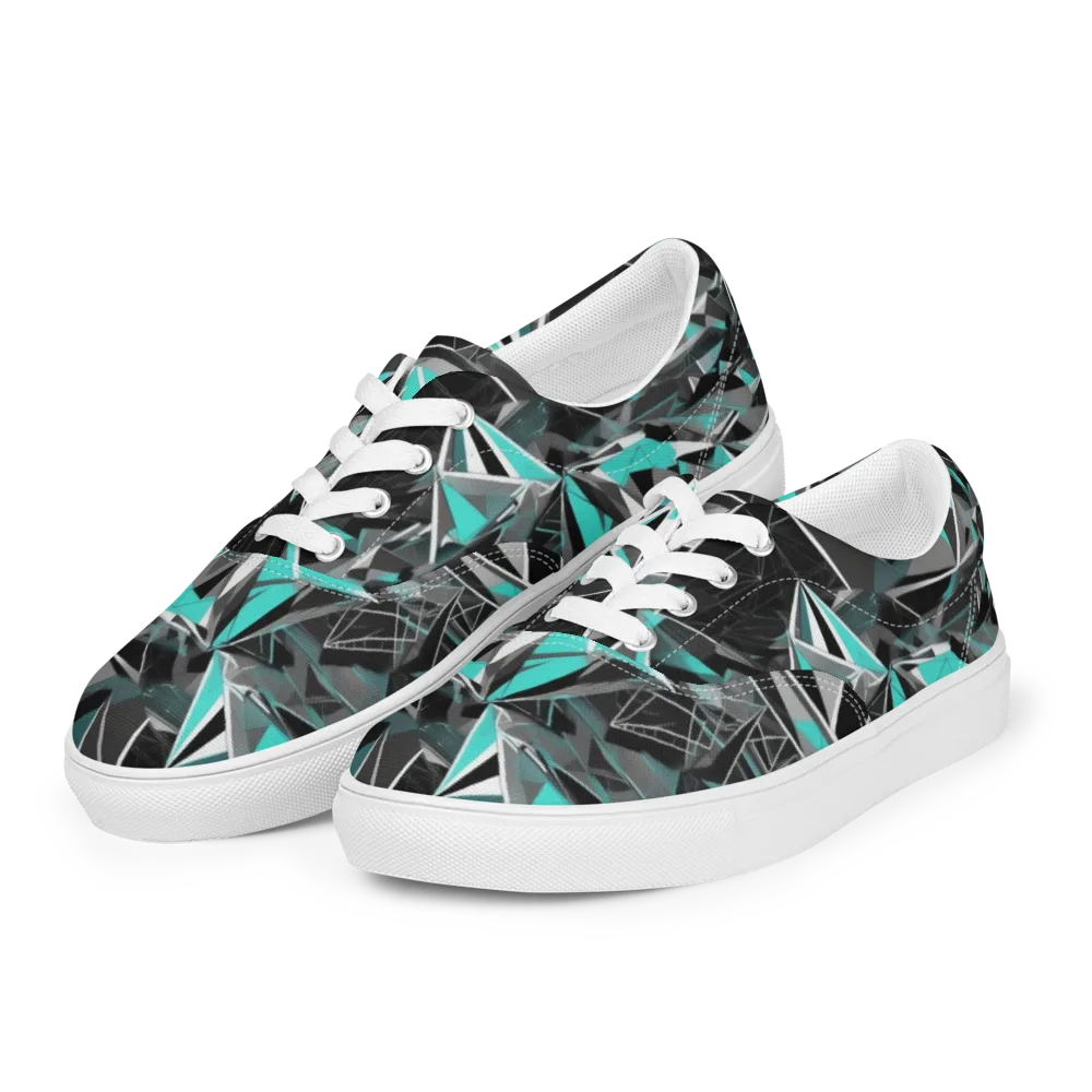 Carbon Crystal on Men's Lace-Up Canvas Shoes — Left Front
