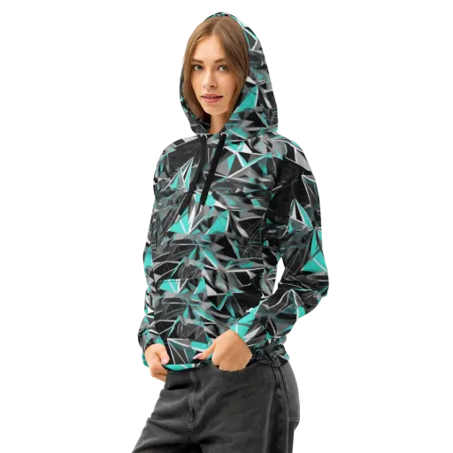 Carbon Crystal on a Cotton Hoodie