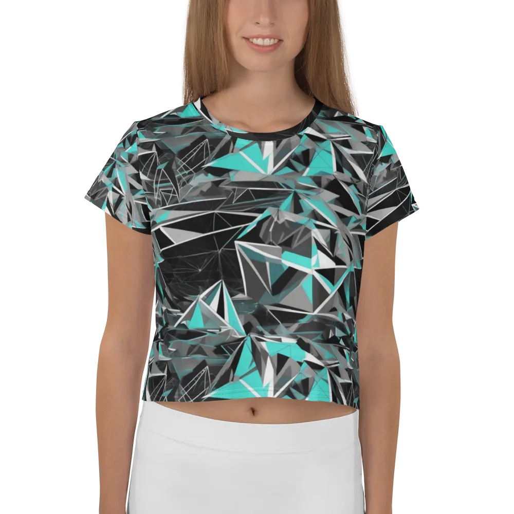 Carbon Crystal on Crop Tee — Front