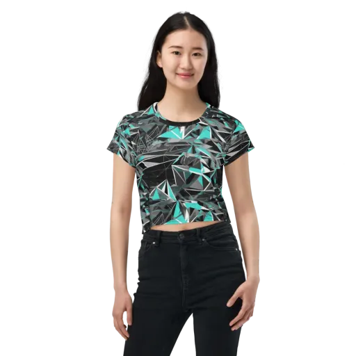 Carbon Crystal on a Crop Tee