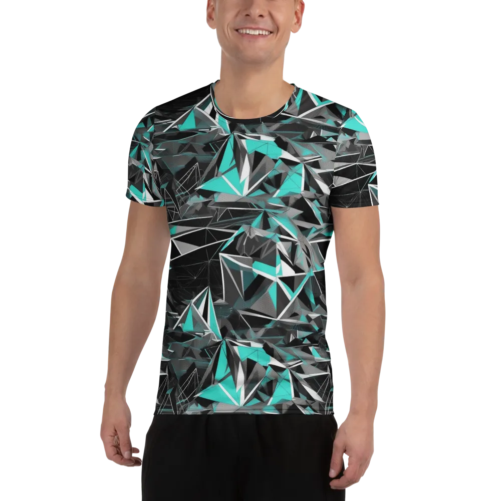 Carbon Crystal on Men's Athletic T-Shirt — Front