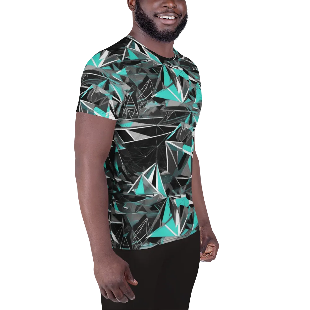 Carbon Crystal on Men's Athletic T-Shirt — Right