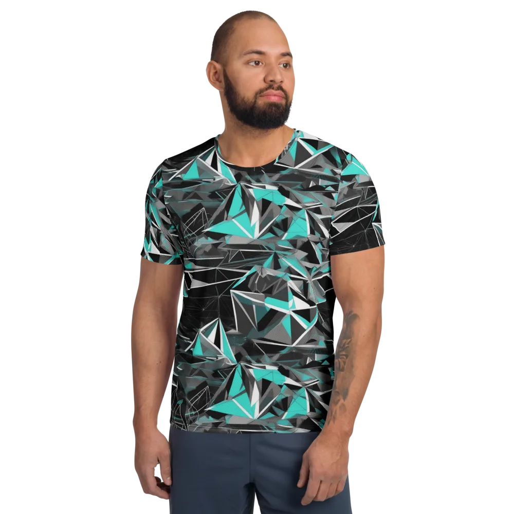 Carbon Crystal on Men's Athletic T-Shirt — Front