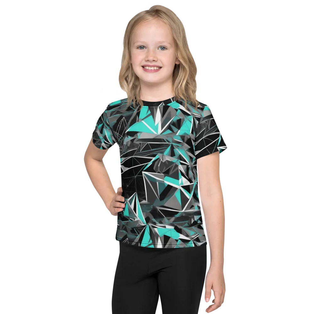 Carbon Crystal on Kids Crew Neck T-Shirt — Front
