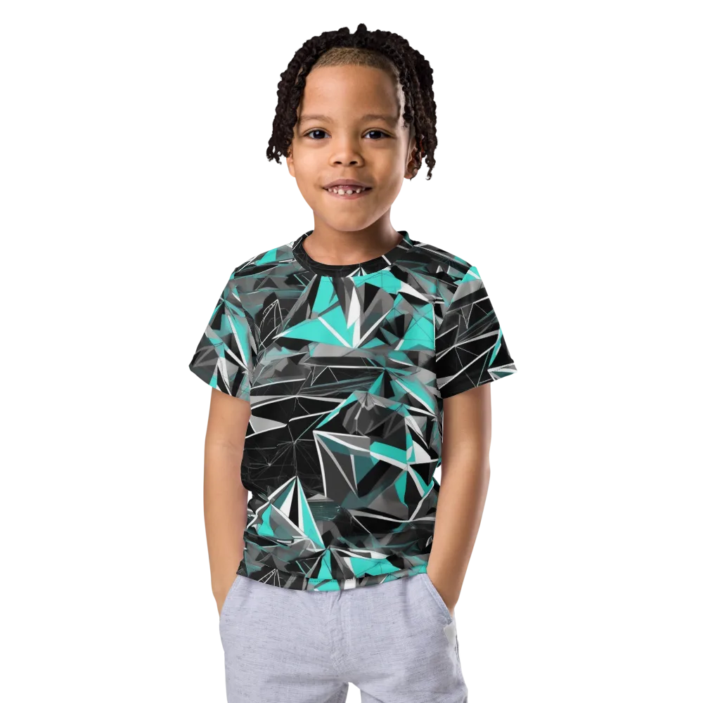 Carbon Crystal on Kids Crew Neck T-Shirt — Front