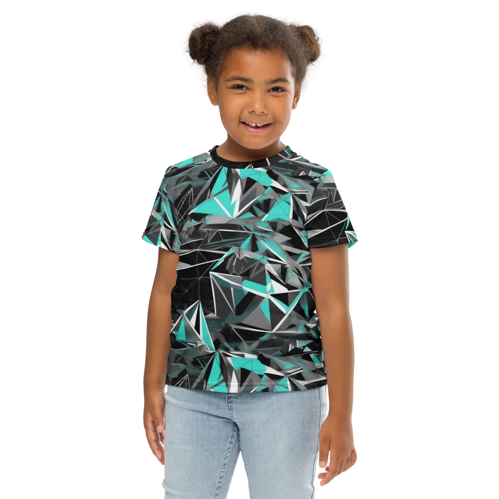 Carbon Crystal on Kids Crew Neck T-Shirt — Front