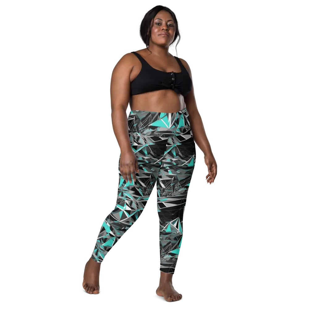 Carbon Crystal on Leggings with Pockets — Front