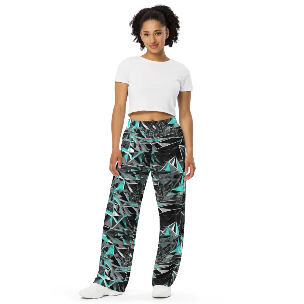 Carbon Crystal on Wide-Leg Pants — Front