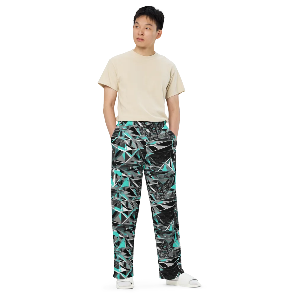 Carbon Crystal on Wide-Leg Pants — Front