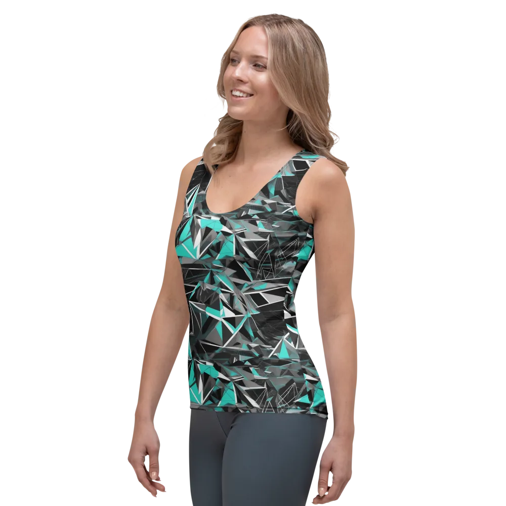 Carbon Crystal on Women's Tank Top — Left Front