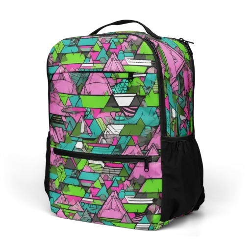 Neon Alpine Grid on a Utility Backpack