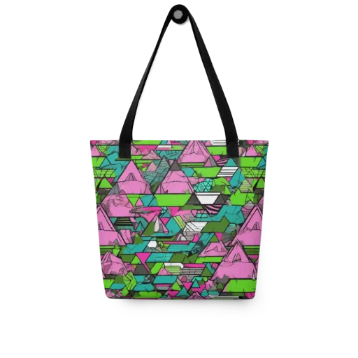 Neon Alpine Grid on a Tote Bag