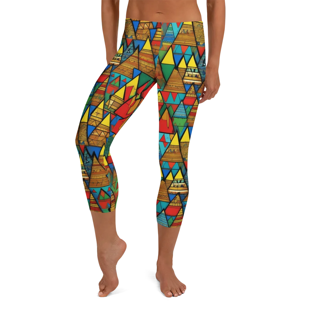 Kaleidoscope Mesa on Capri Leggings — Front
