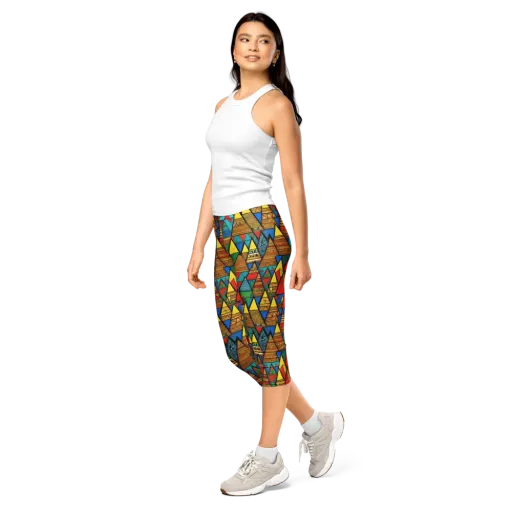 Kaleidoscope Mesa on a Capri Leggings