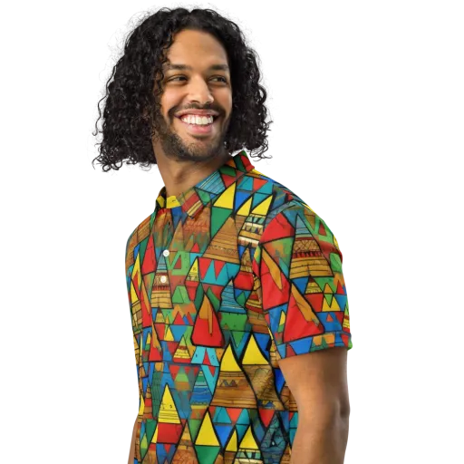 Kaleidoscope Mesa on a Men's Slim Fit Polo Shirt
