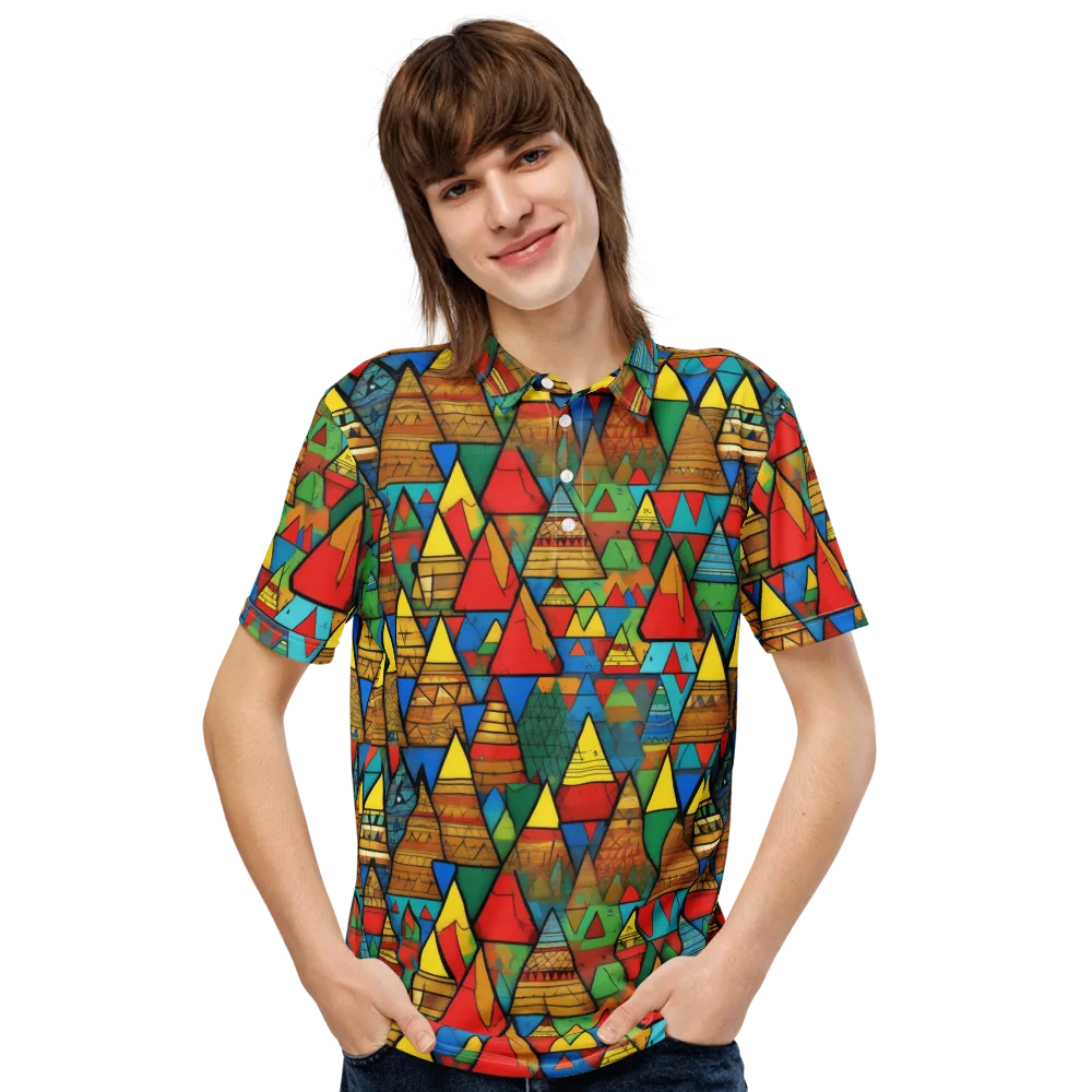 Kaleidoscope Mesa on Men's Slim Fit Polo Shirt — Front