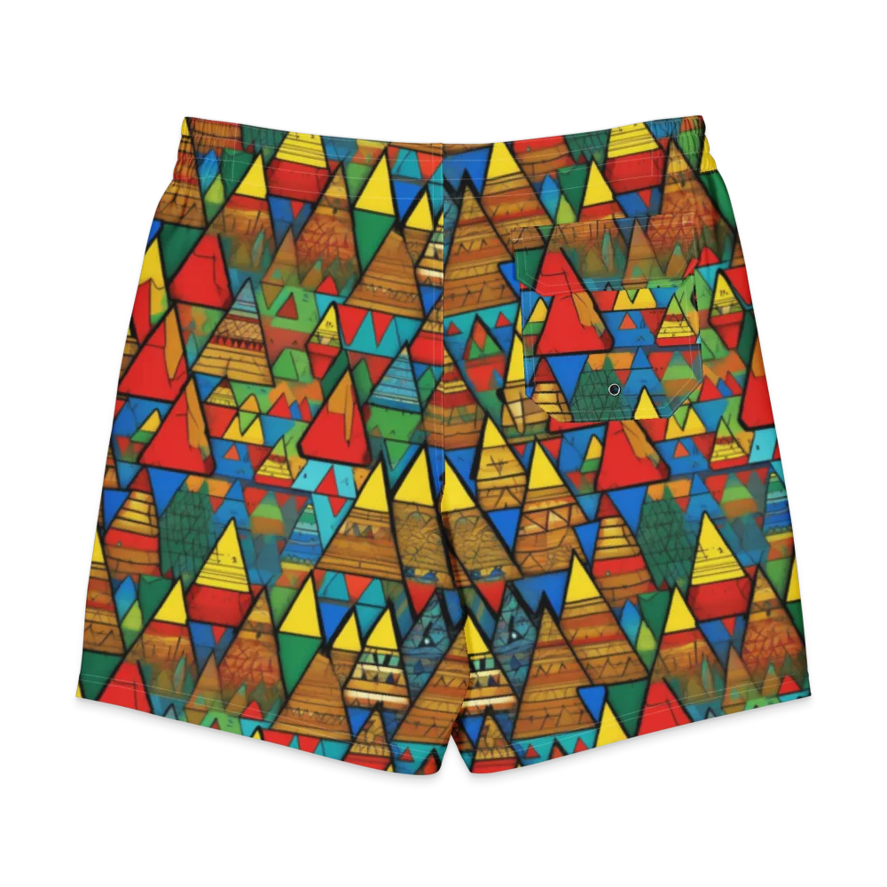 Kaleidoscope Mesa on Men's Board Shorts — Back