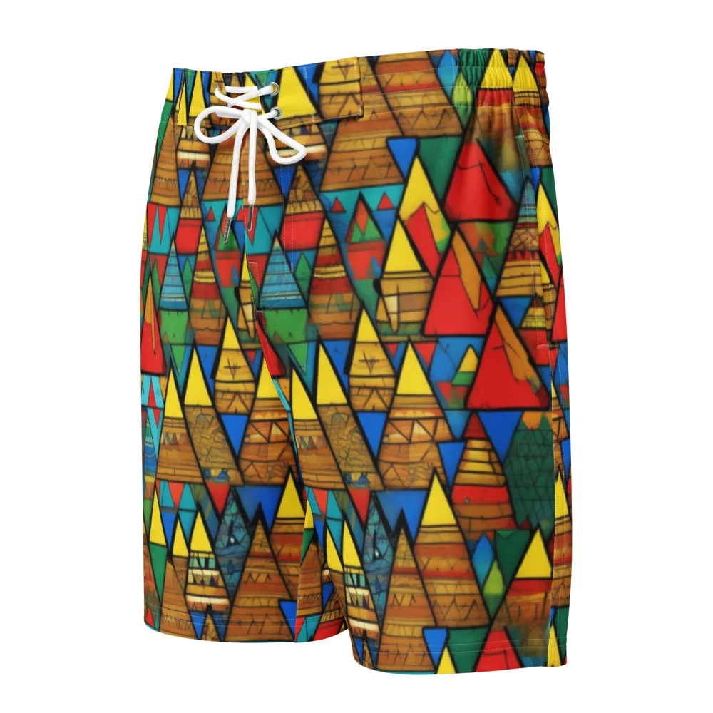 Kaleidoscope Mesa on Men's Board Shorts — Front