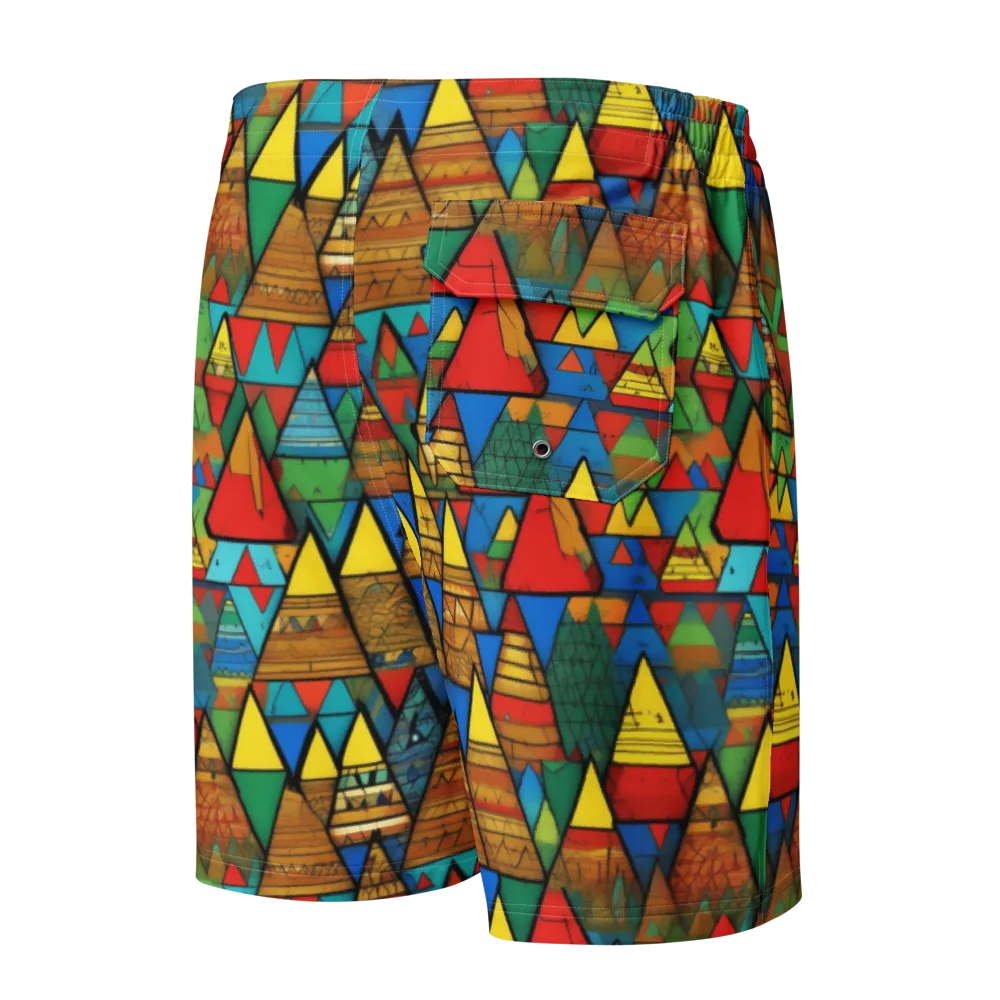 Kaleidoscope Mesa on Men's Board Shorts — Back