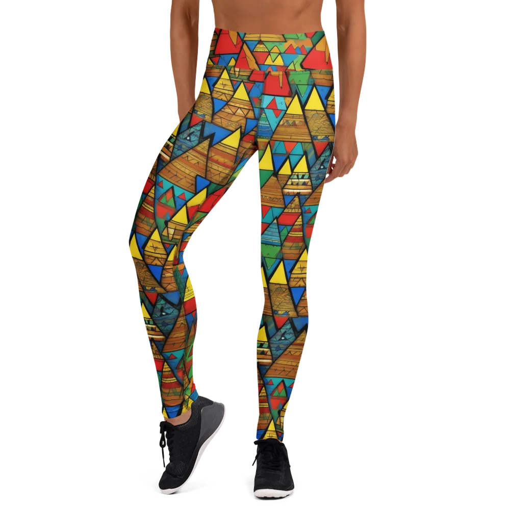Kaleidoscope Mesa on Yoga Leggings — Front