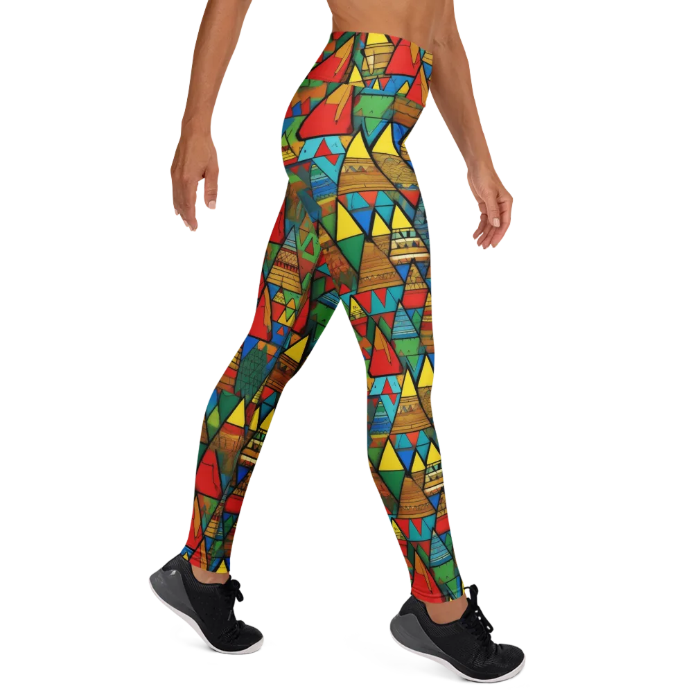 Kaleidoscope Mesa on Yoga Leggings — Right
