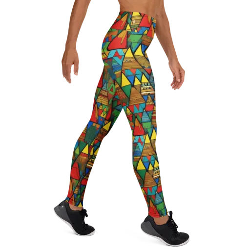 Kaleidoscope Mesa on a Yoga Leggings