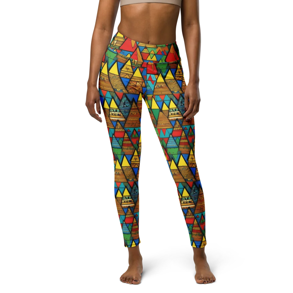 Kaleidoscope Mesa on Yoga Leggings — Front