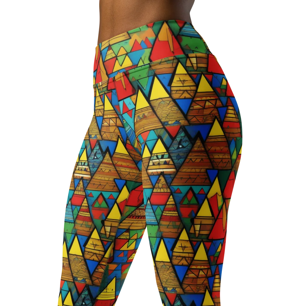 Kaleidoscope Mesa on Yoga Leggings — Left Front