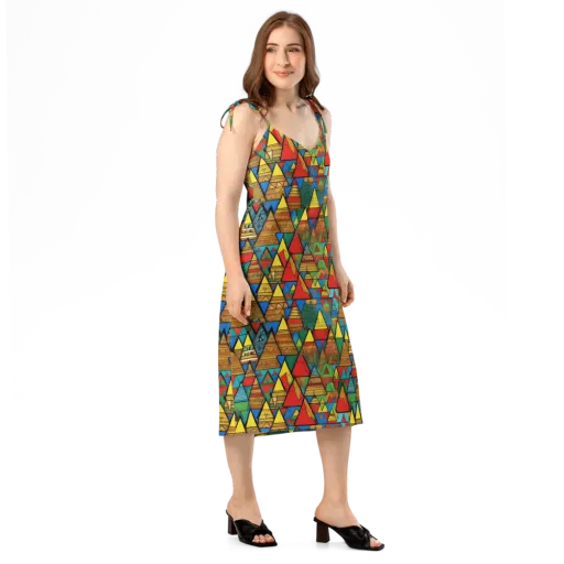 Kaleidoscope Mesa on a Slip Dress