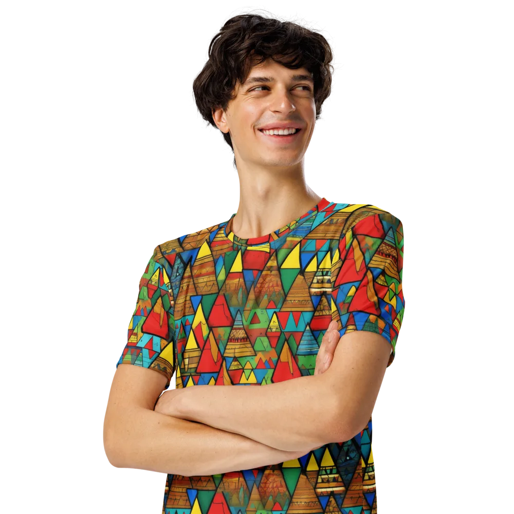 Kaleidoscope Mesa on Men's Crew Neck T-Shirt — Left Front