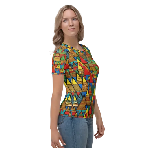 Kaleidoscope Mesa on a Women's Crew Neck T-Shirt