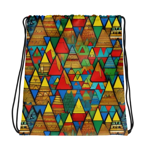Kaleidoscope Mesa on a Drawstring Bag