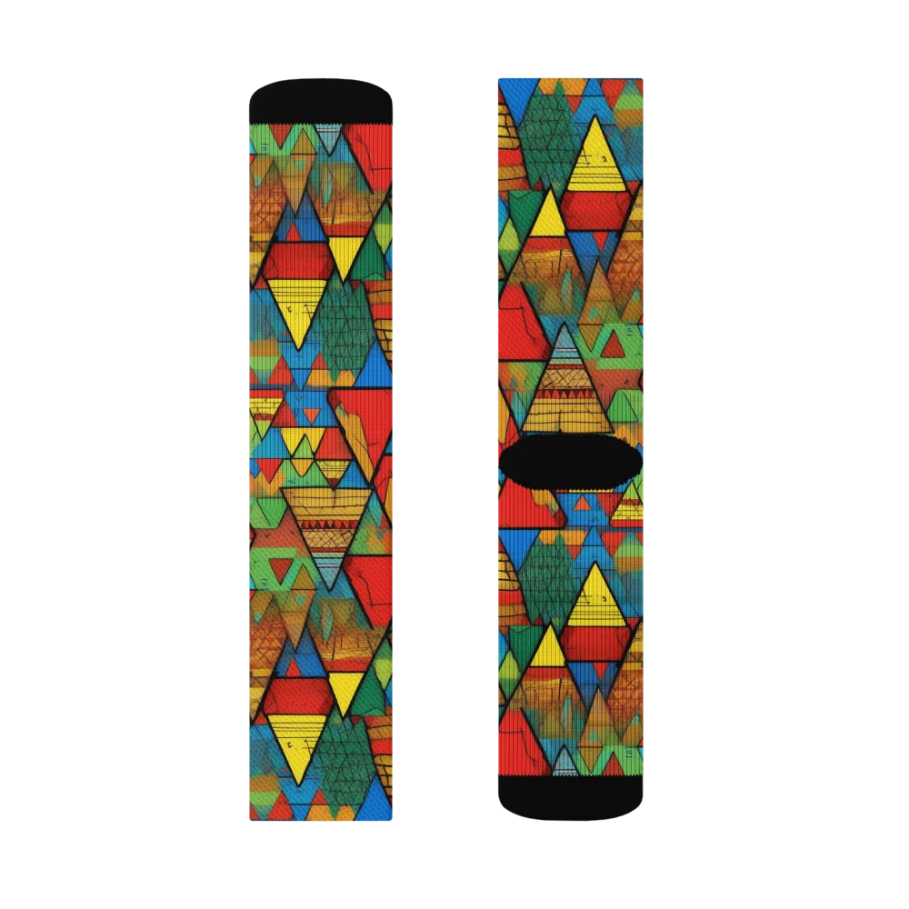Kaleidoscope Mesa on Socks — Right Sock