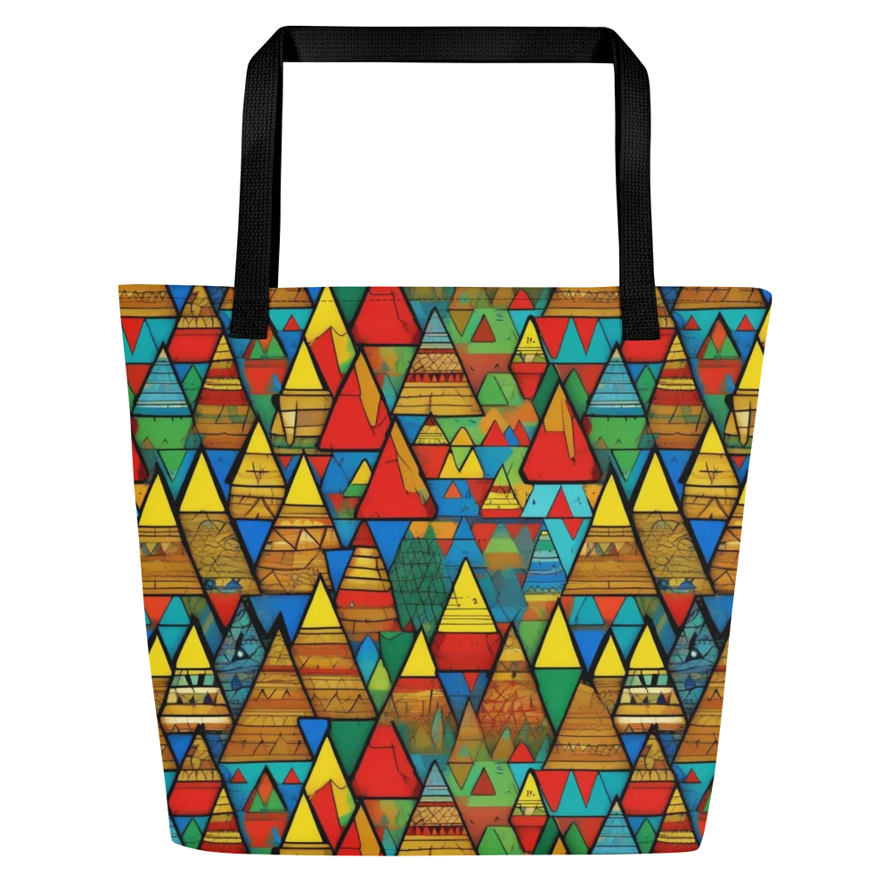 Kaleidoscope Mesa on Large Tote Bag W/ Pocket — Front