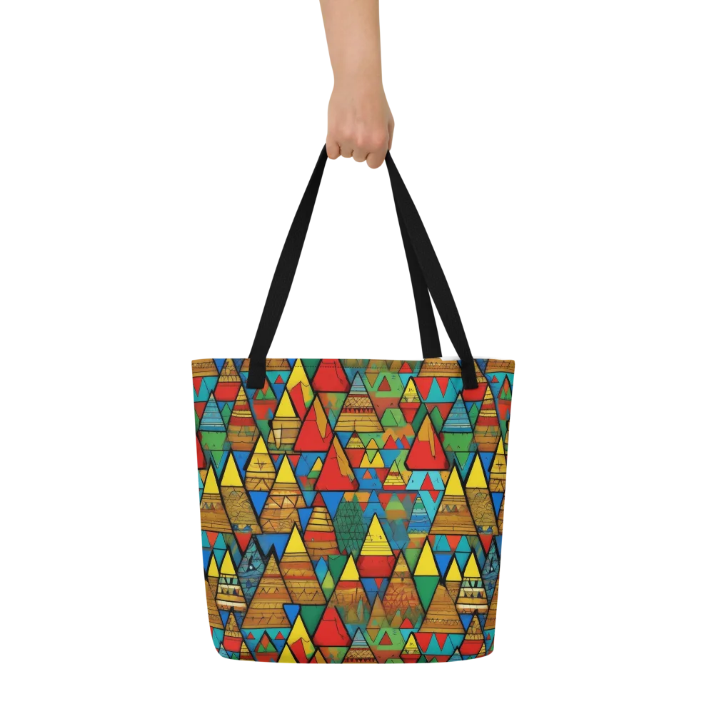 Kaleidoscope Mesa on Large Tote Bag W/ Pocket — Front
