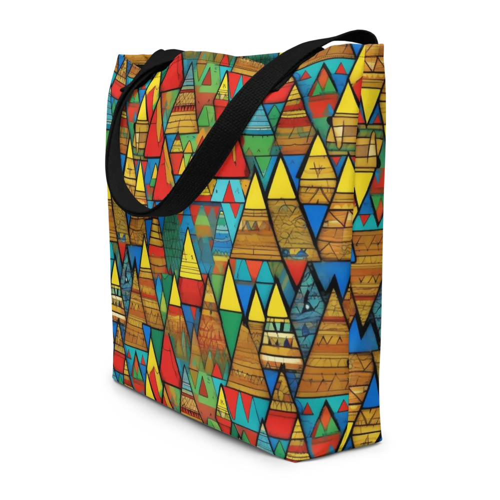 Kaleidoscope Mesa on Large Tote Bag W/ Pocket — Front