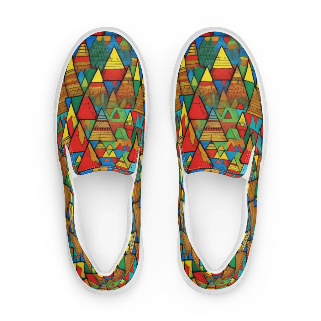 Kaleidoscope Mesa on Women's Slip-On Canvas Shoes — Front