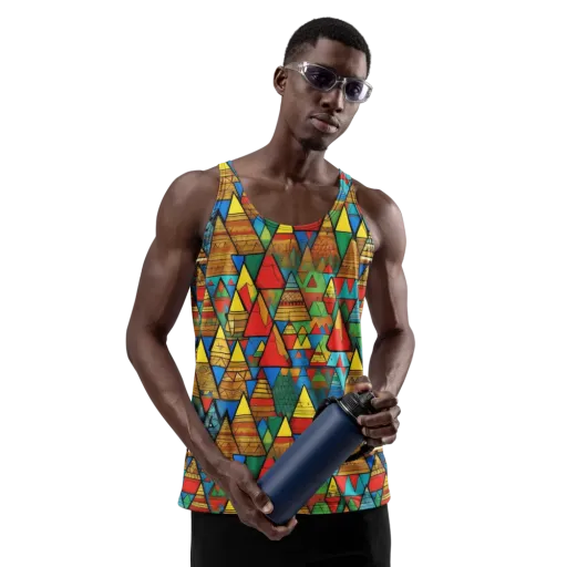 Kaleidoscope Mesa on a Men's Tank Top