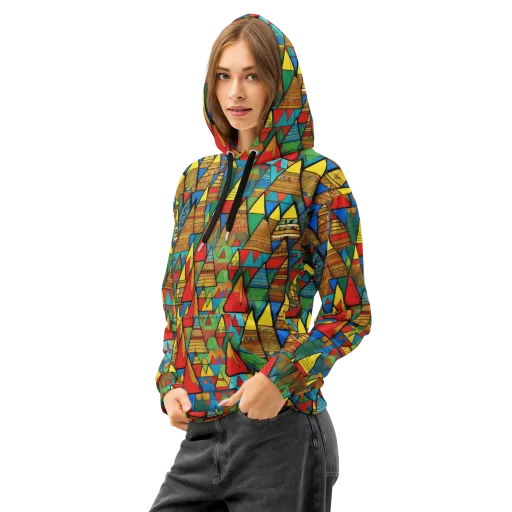 Kaleidoscope Mesa on a Cotton Hoodie