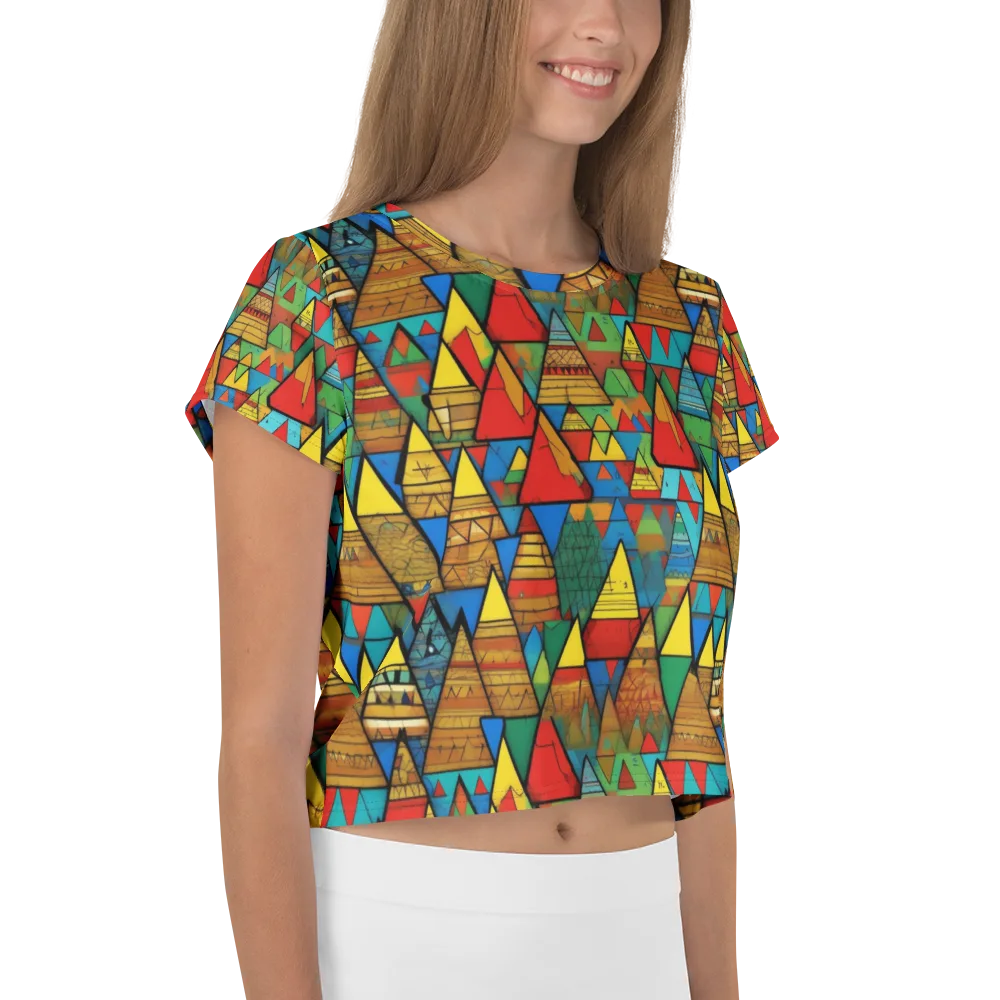 Kaleidoscope Mesa on Crop Tee — Right