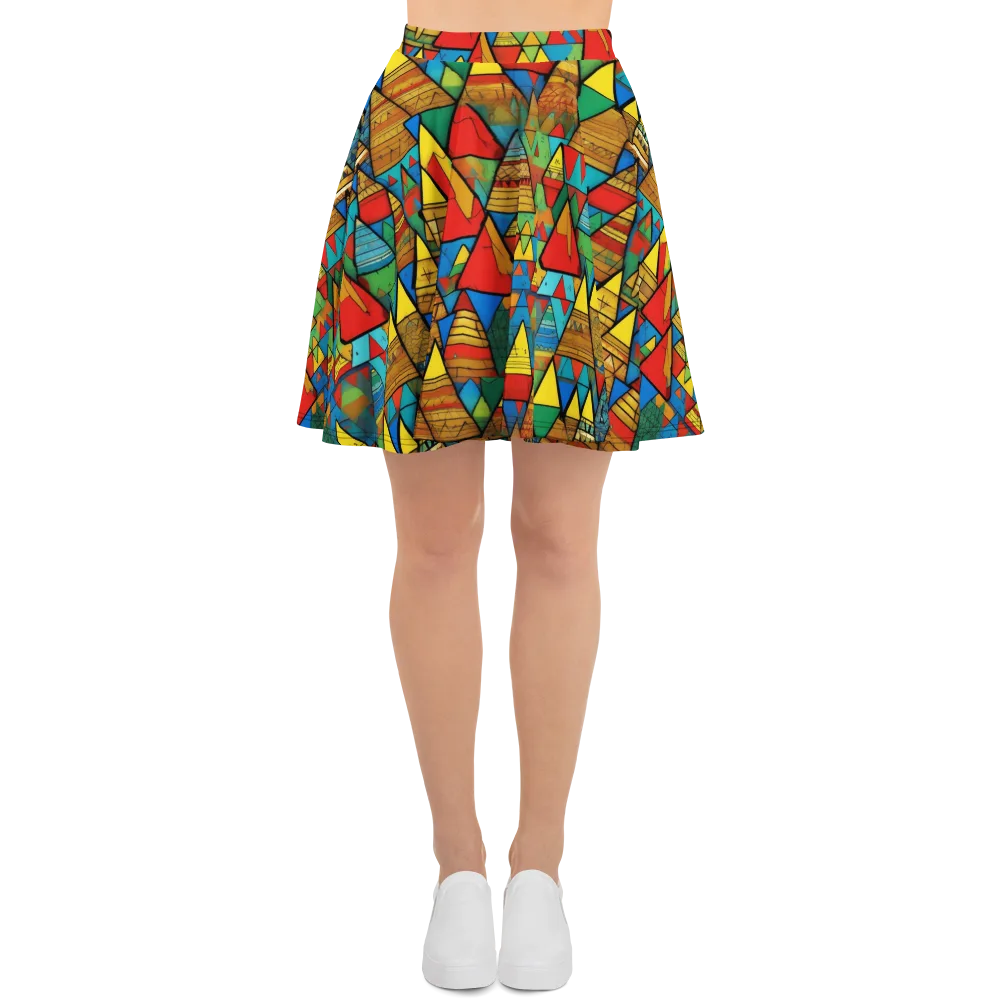 Kaleidoscope Mesa on Skater Skirt — Front